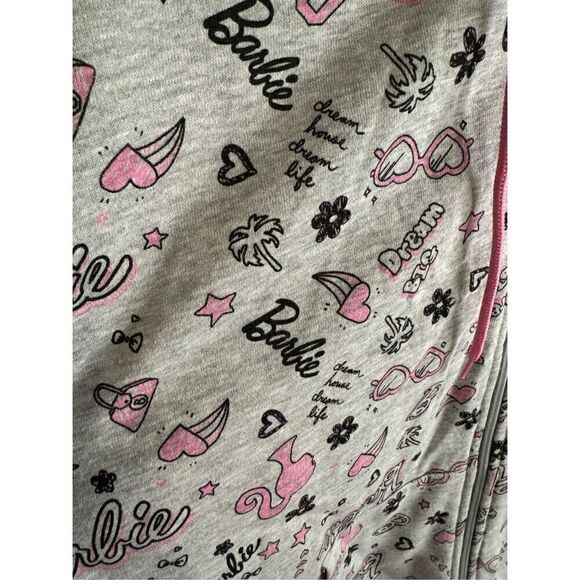 Plus 3xl /xxxl juniors Barbie novelty logo graffiti graphic  hooded sweatshirt - Picture 5 of 9